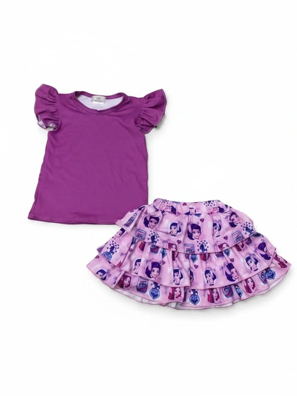 New K-Pop Demon Hunters Huntrix Girls Tiered Skirt Set Mira Rumi Zoey Derpy